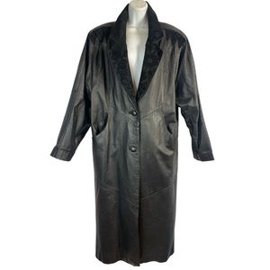 Global Identity G-III Vintage Long Leather Jacket Size Large